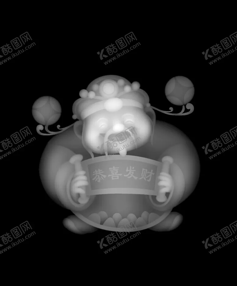 编号：41244301270833537846【酷图网】源文件下载-管帽卡通财神图