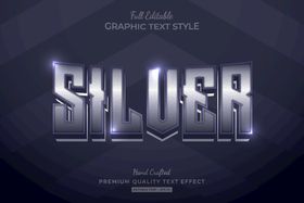3D字体设计金属广告创意艺术