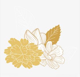 金色花朵装饰