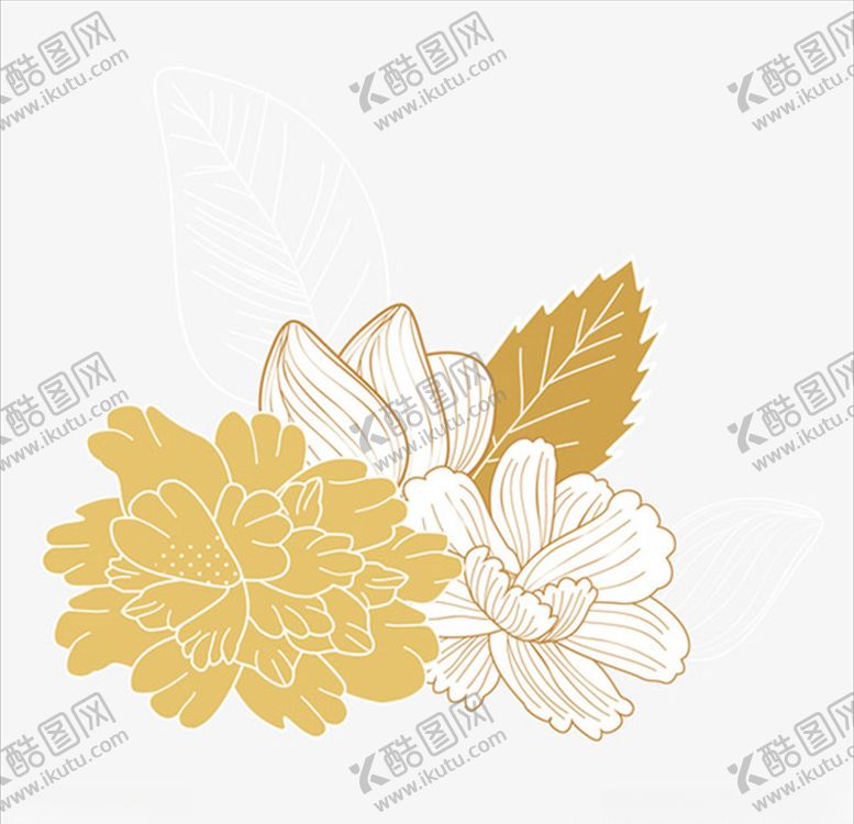 编号：34344009231207519474【酷图网】源文件下载-金色花朵装饰