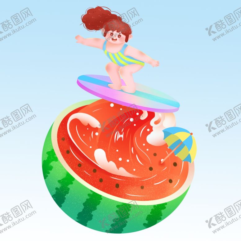 编号：18312002171204003711【酷图网】源文件下载-女孩西瓜
