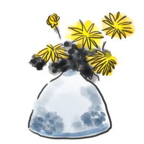 清明节素材插图手绘中式春天绿色