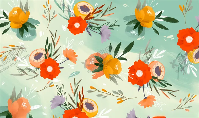 编号：35483009091037241280【酷图网】源文件下载-彩色花束无缝背景