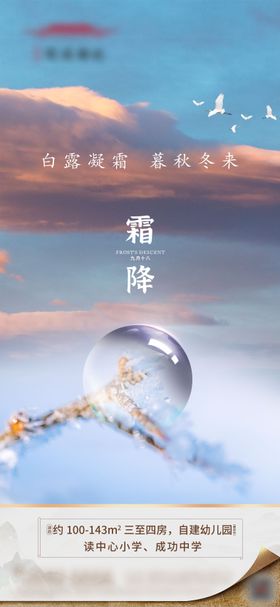 霜降节气海报