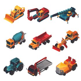 重工业机械车施工车