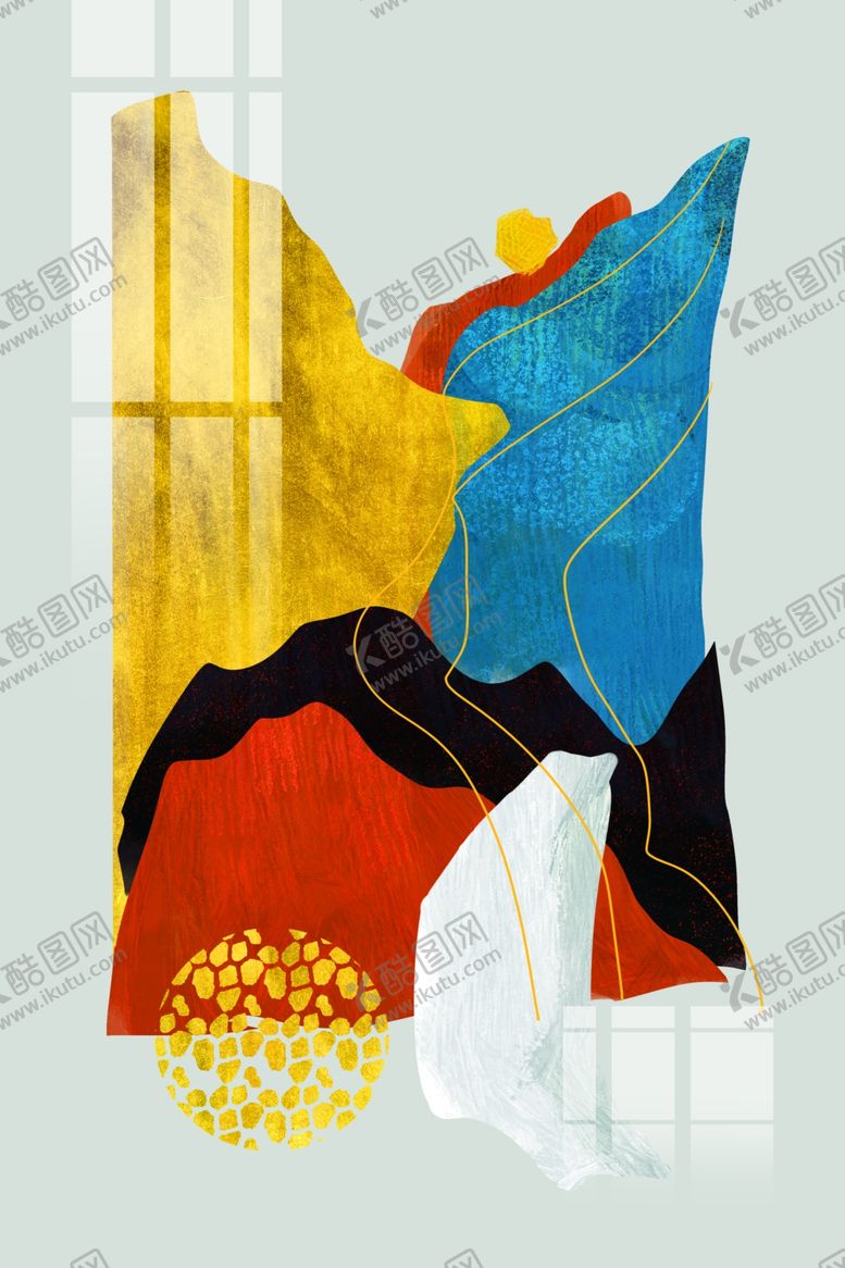编号：85897107041238557817【酷图网】源文件下载-金箔装饰画