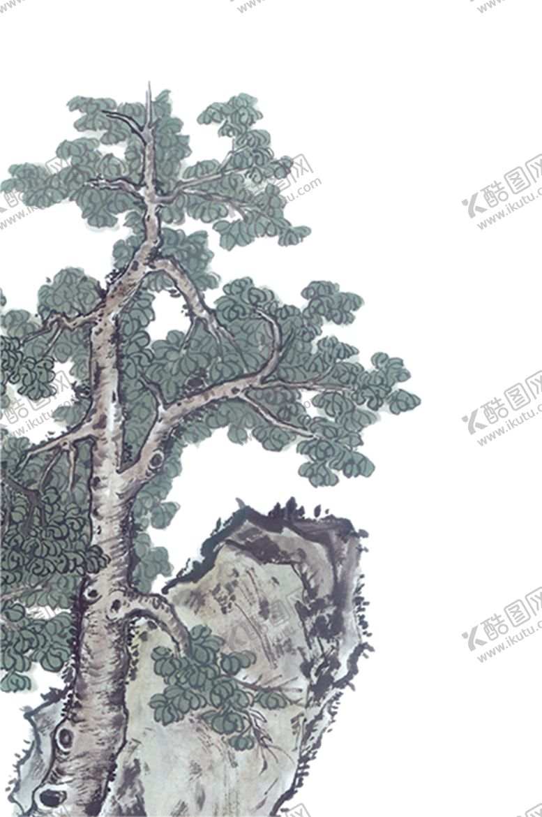 编号：27206106180038288117【酷图网】源文件下载-水墨中国风迎客松