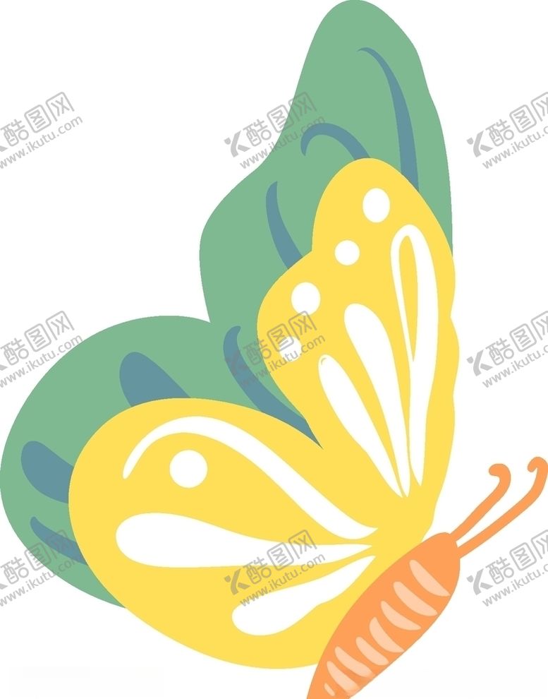 编号：38458707051841008461【酷图网】源文件下载-立体黄色飞行蝴蝶