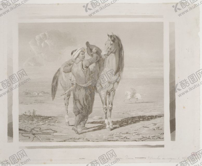 编号：93721010210430191893【酷图网】源文件下载-德拉克洛瓦素描绘画