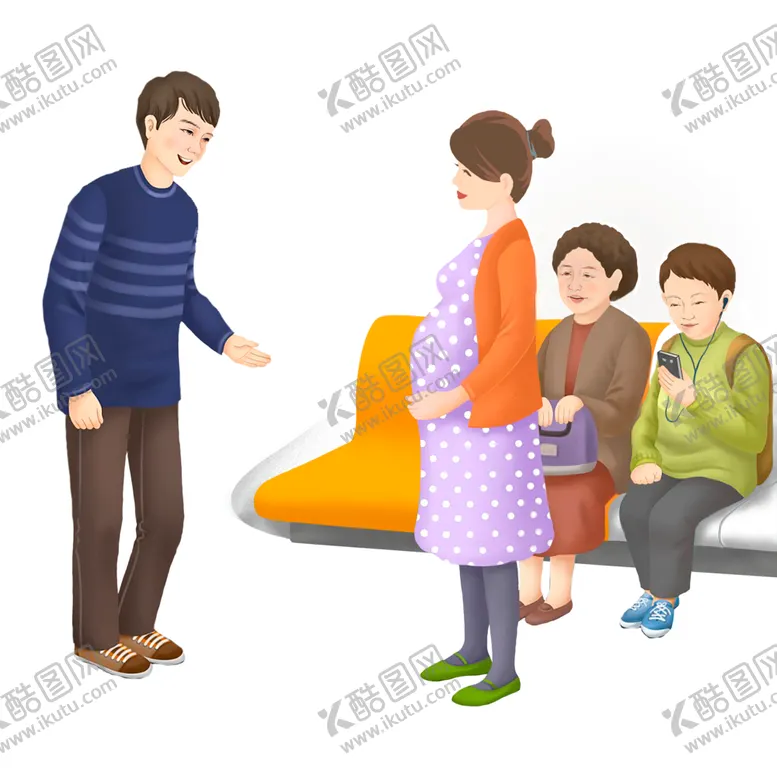 编号：67273602141118247899【酷图网】源文件下载-给孕妇让座