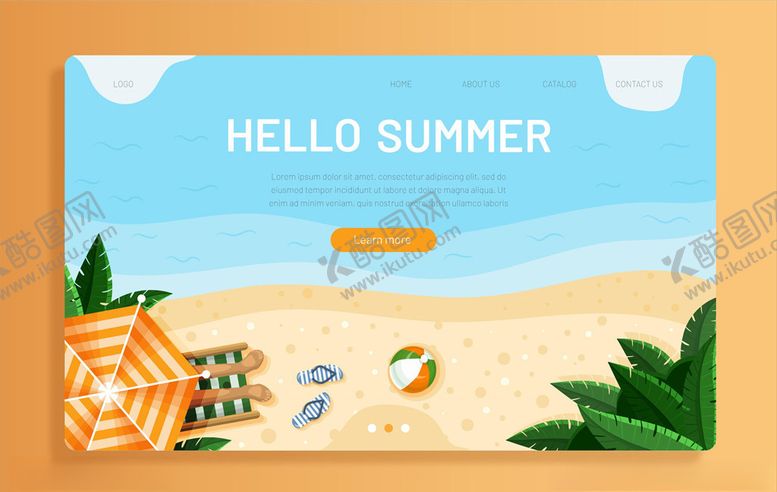 编号：95913410061651263534【酷图网】源文件下载-沙滩插画