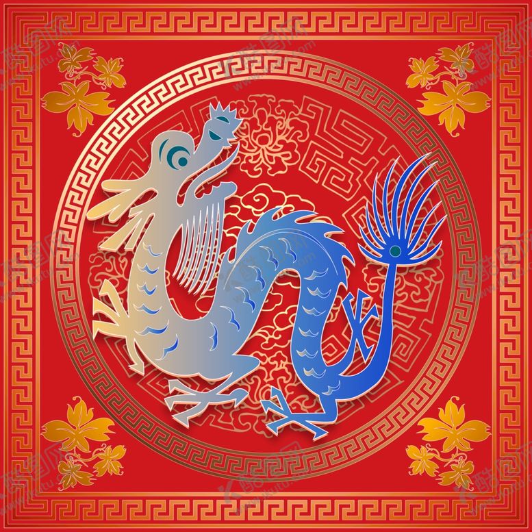 编号：82982805070838484813【酷图网】源文件下载-喜庆窗贴龙过年火爆海报