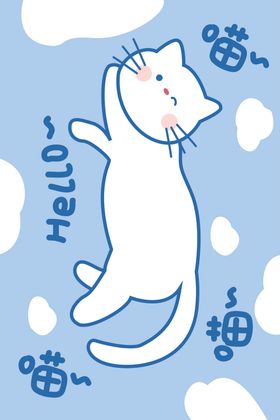 矢量卡通小猫