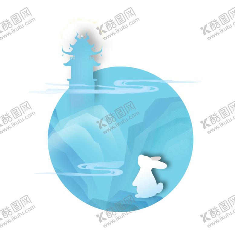 编号：61899805051557226411【酷图网】源文件下载-月亮玉兔古风装饰海报素材