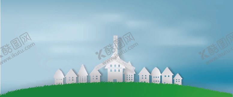 编号：59032110100137445463【酷图网】源文件下载-剪纸风格风景