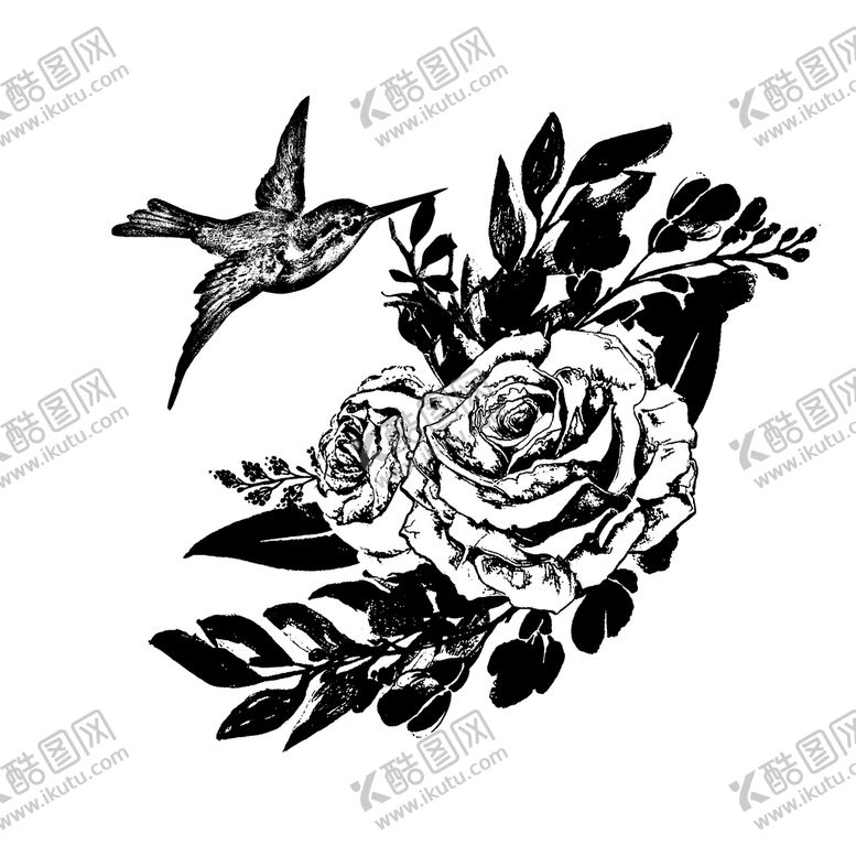 编号：45682109260041368437【酷图网】源文件下载-花鸟剪影图