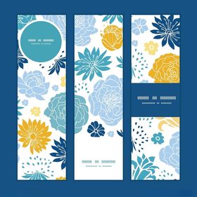 秋季花卉横幅设计素材