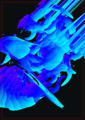 抽象炫彩液态图案