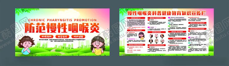 编号：61388304052333267464【酷图网】源文件下载-慢性咽炎宣传知识展板