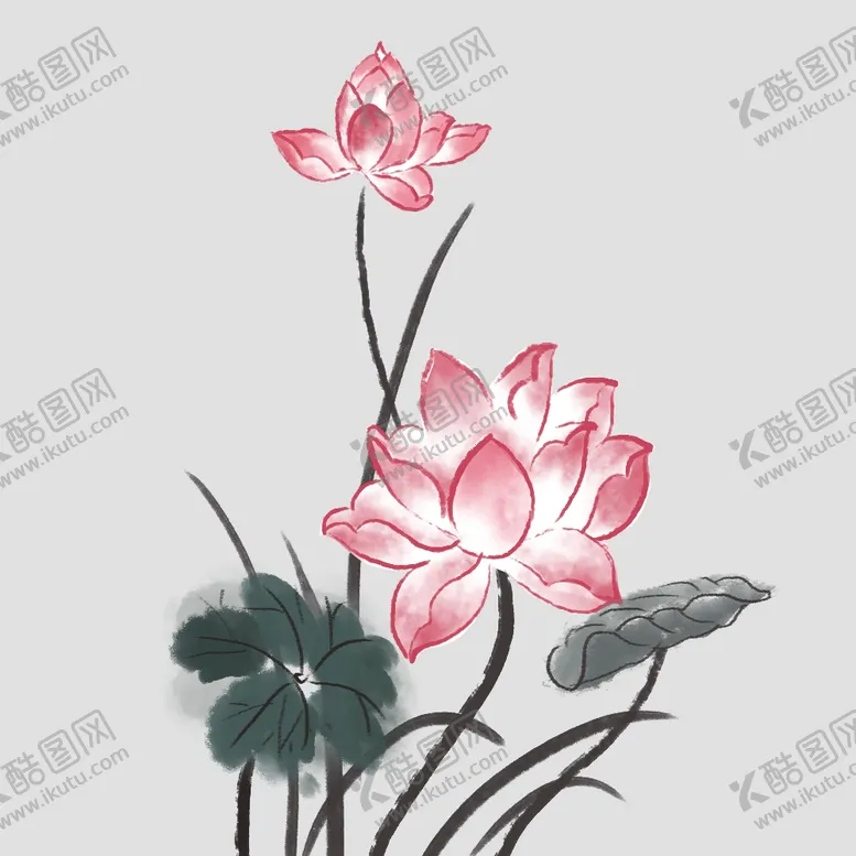 编号：27605002211353353772【酷图网】源文件下载-手绘荷叶