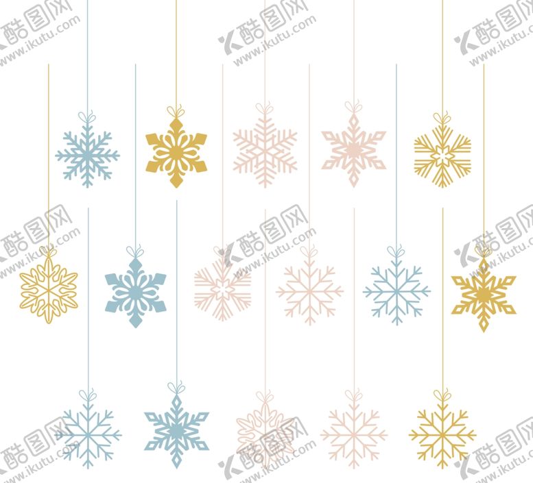 编号：77899510011001394007【酷图网】源文件下载-圣诞装饰雪花