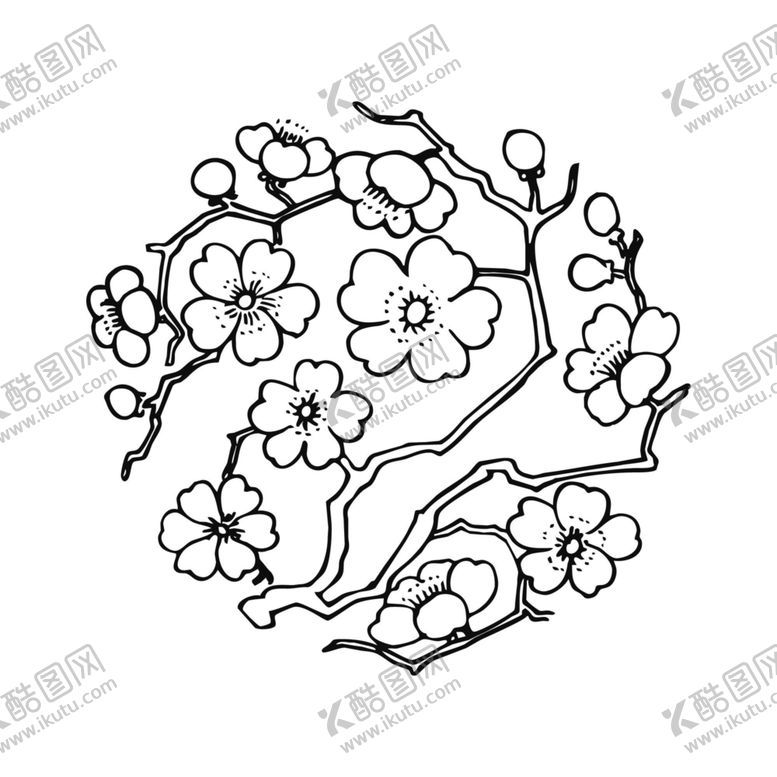 编号：76541512102024437254【酷图网】源文件下载-中式传统图案线稿