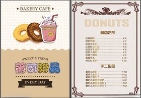 甜甜圈饮品菜单设计展示