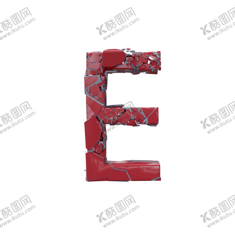 编号：54553307130103069358【酷图网】源文件下载-3D破碎立体字母