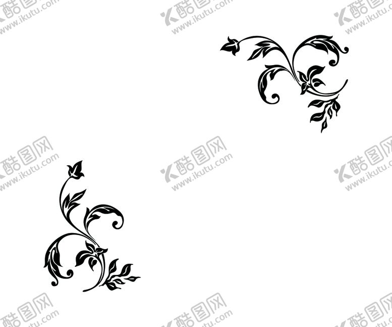编号：46307509260343170542【酷图网】源文件下载-矢量植物对角花