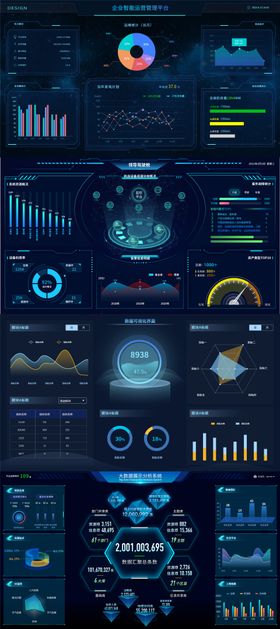 企业智能运营管理平台软件UI界面