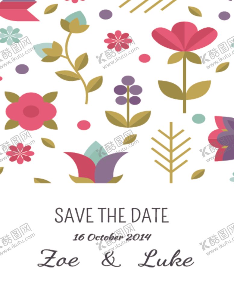 编号：22551809200230369263【酷图网】源文件下载-北欧创意森系花纹图案