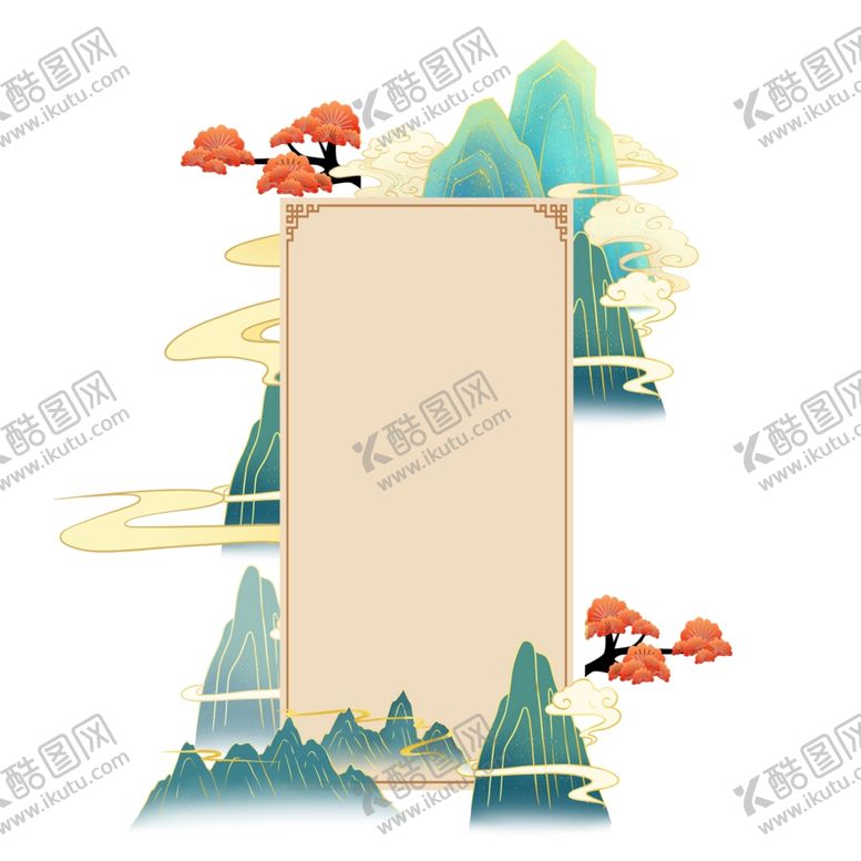 编号：53755612200700553373【酷图网】源文件下载-国潮风元素 