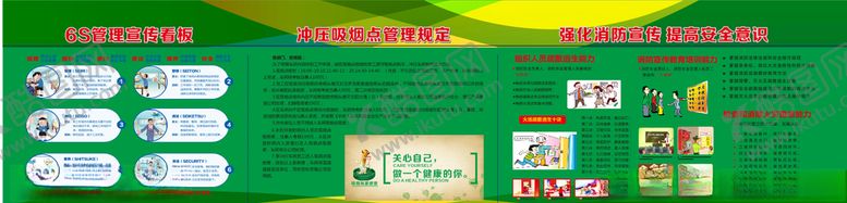 编号：18919309130432246472【酷图网】源文件下载-6S宣传展板吸烟区管理