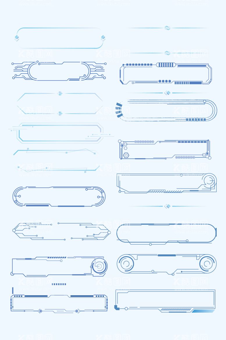 编号：96540109151658475849【酷图网】源文件下载-AI矢量科技边框标识框
