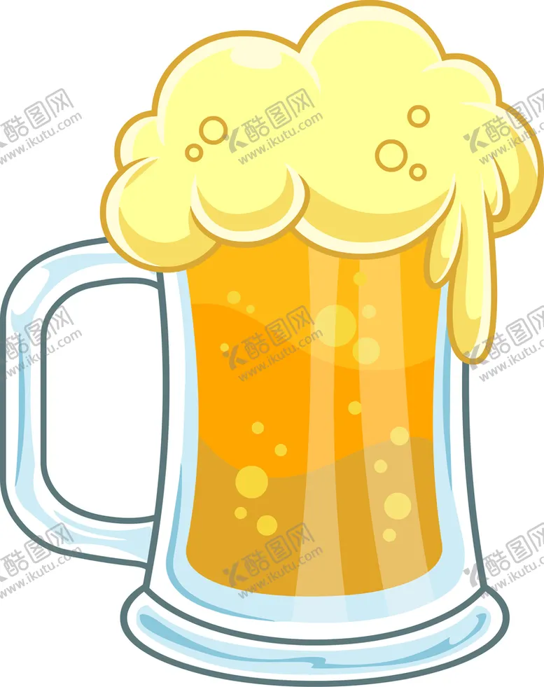 编号：01874209150436378439【酷图网】源文件下载-矢量啤酒酒真实玻璃杯