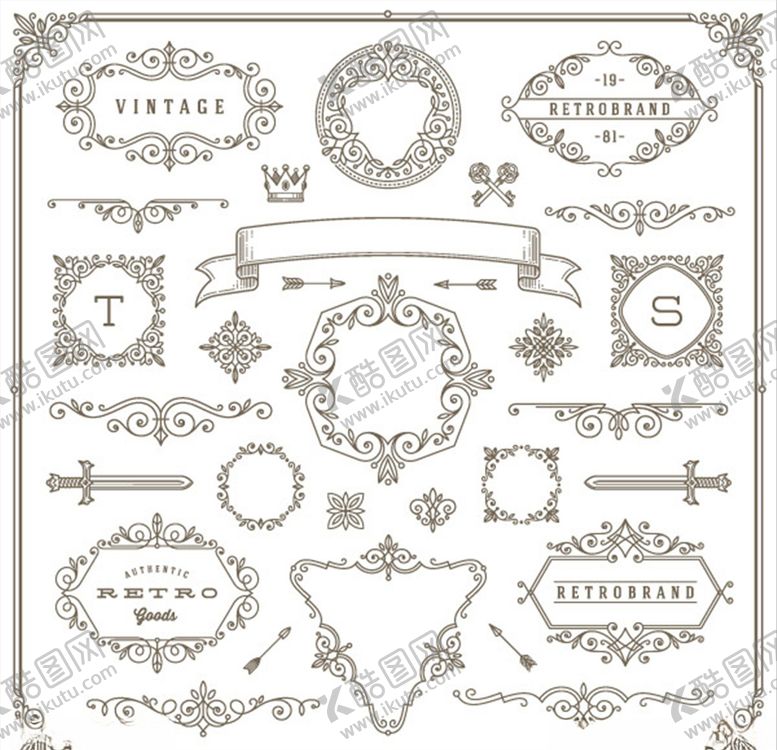 编号：51646809181146067926【酷图网】源文件下载-矢量花边边框