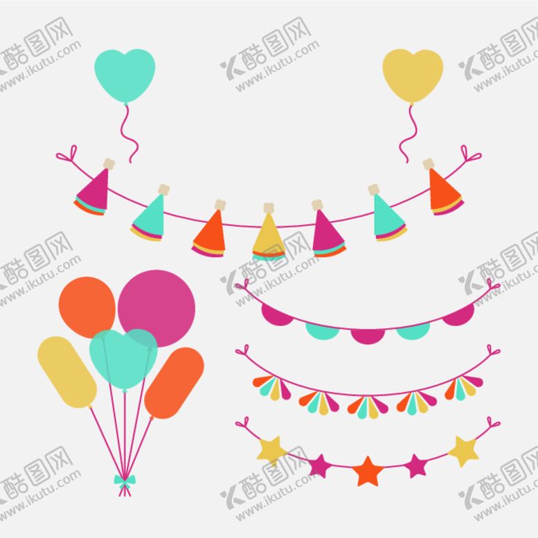 编号：26510812291637293318【酷图网】源文件下载-生日装饰素材