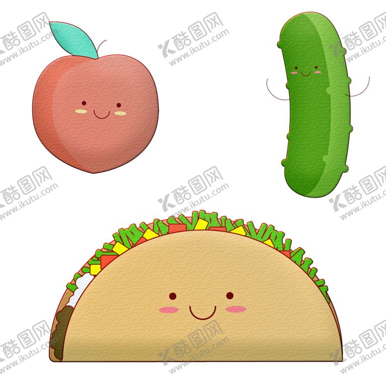 编号：60637710201019377572【酷图网】源文件下载-可爱的食物