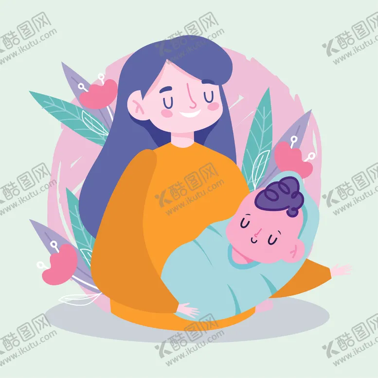 编号：93344605010435471375【酷图网】源文件下载-卡通手绘家庭