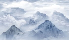 水墨山水背景墙
