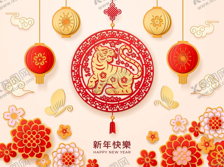 编号：06381909261114469085【酷图网】源文件下载-新年春节海报插画    