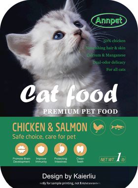 可爱猫粮包装标签