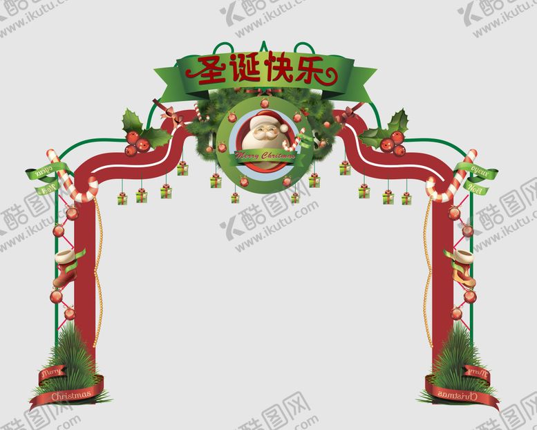 编号：77239812220206404993【酷图网】源文件下载-圣诞节活动龙门架门头