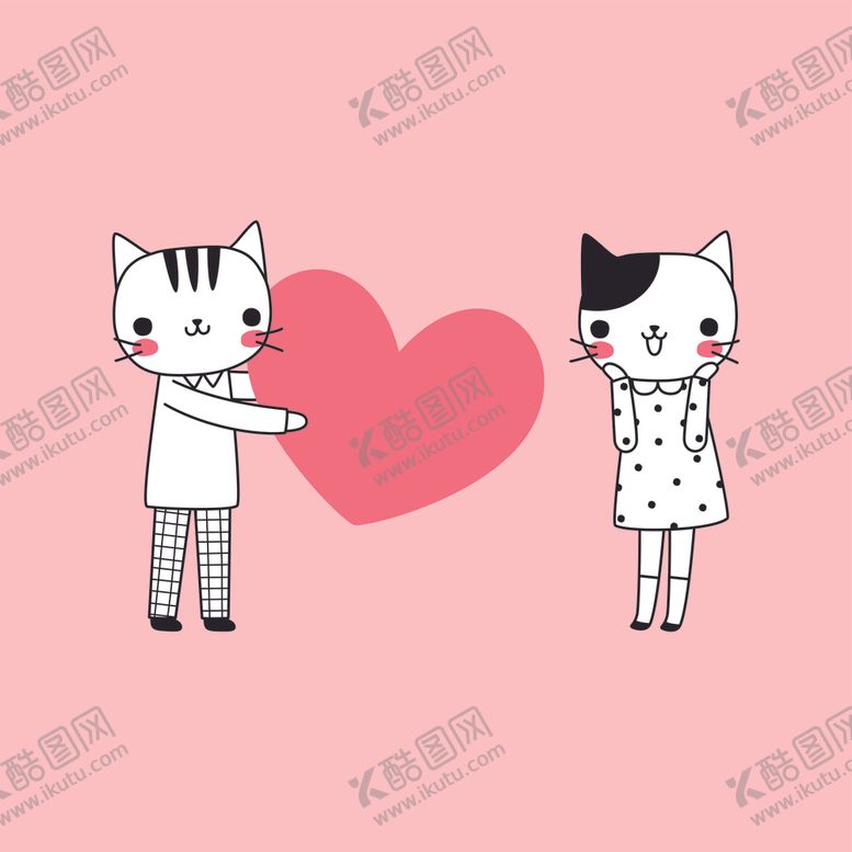 编号：15765209250829563324【酷图网】源文件下载-情侣卡通插画