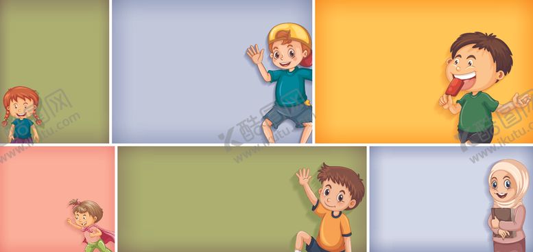 编号：72729110092034258633【酷图网】源文件下载-卡通矢量儿童
