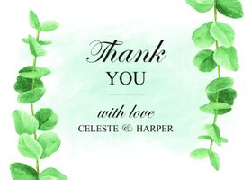 小清新植物风邀请函