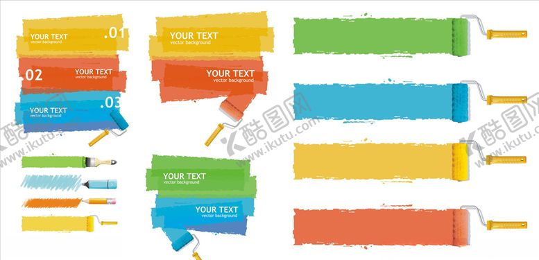 编号：84248010021428194755【酷图网】源文件下载-矢量油漆刷墙效果