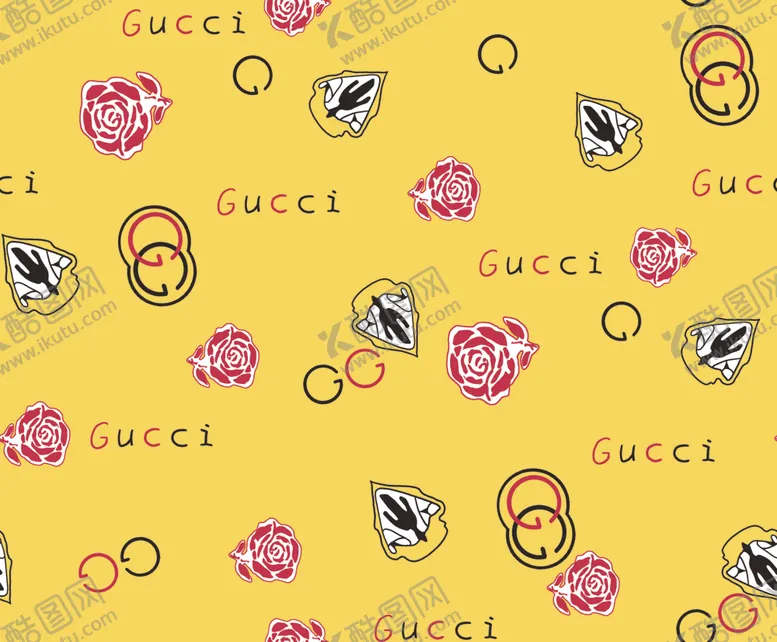 GUCCI方巾手绘花大牌gucci