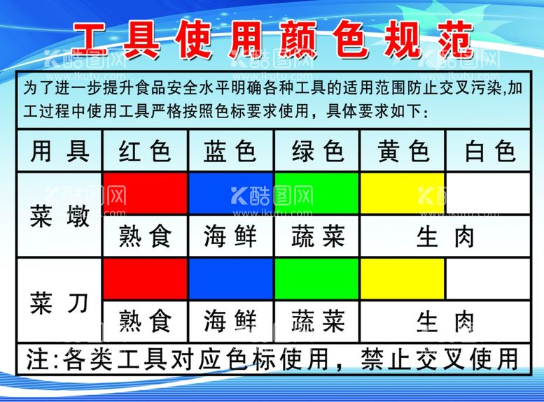 编号：69522111292340204464【酷图网】源文件下载-工具使用颜色规范