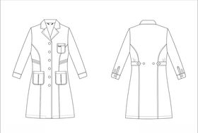 服装设计效果图白大褂医生护士长